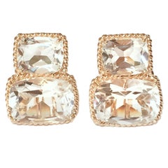 Floral motif diamond drop earring on wire with Euro backs