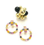 Elegant Drop Earring with Turquoise Sapphire and Blue Topaz A. Clunn