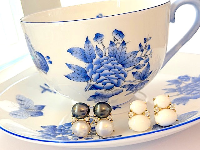 18Karat Medium GUM DROP™ Earrings with Pearls and Diamonds