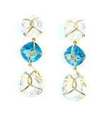 Elegant Drop Earring with Turquoise Sapphire and Blue Topaz A. Clunn