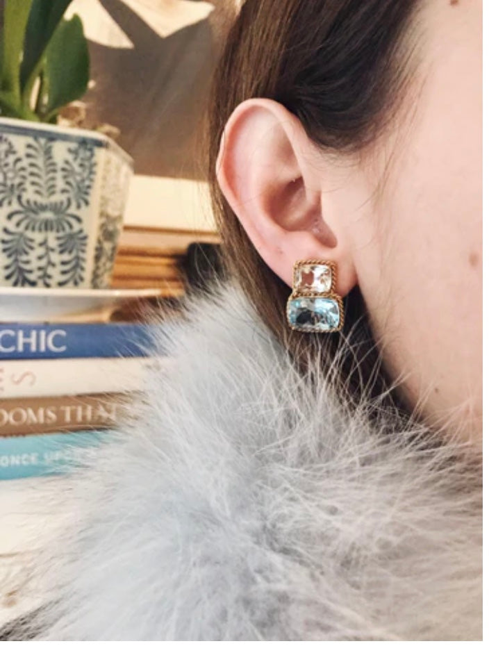 Grande GUM DROP™ Earrings with Garnet and Cabochon Garnet and Diamonds