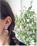 Elegant Drop Earring with Turquoise Sapphire and Blue Topaz A. Clunn