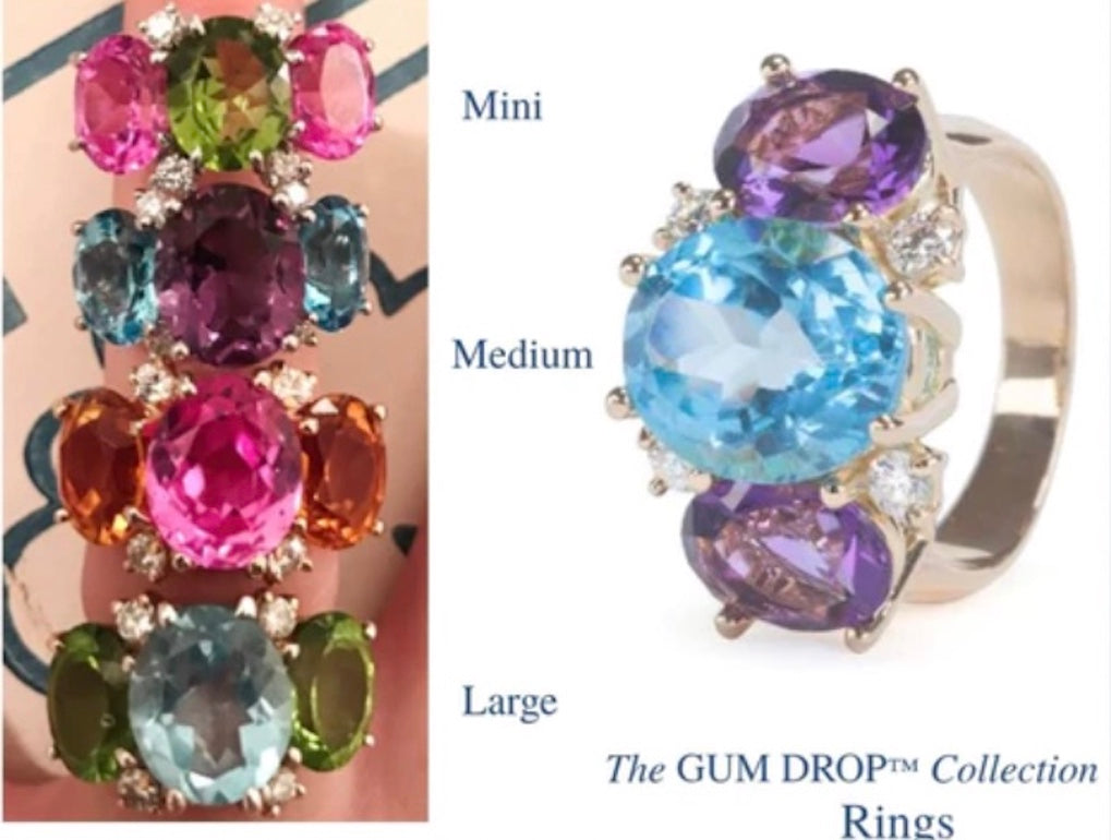 London Blue Topaz Large Cushion Ring with Diamonds
