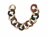 18kt Malachite and Gold Link Bracelet