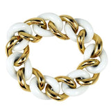 18kt Ebony Wood and Gold Link Bracelet