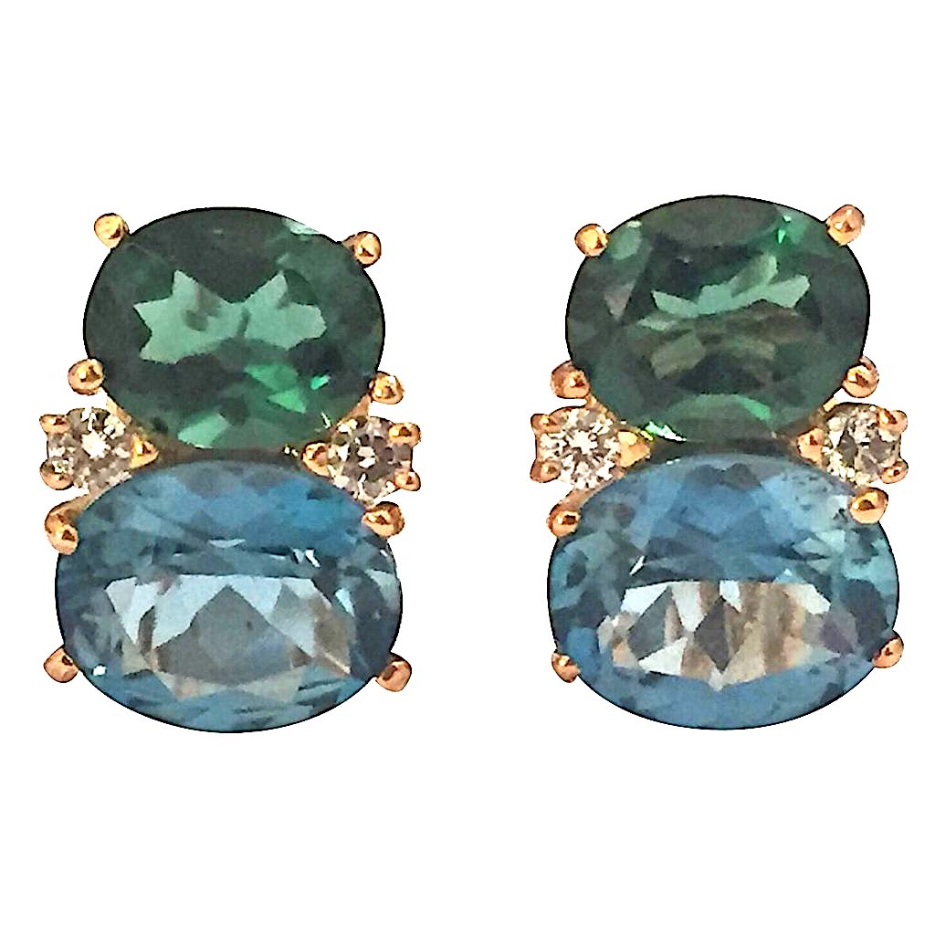 Floral motif diamond drop earring on wire with Euro backs