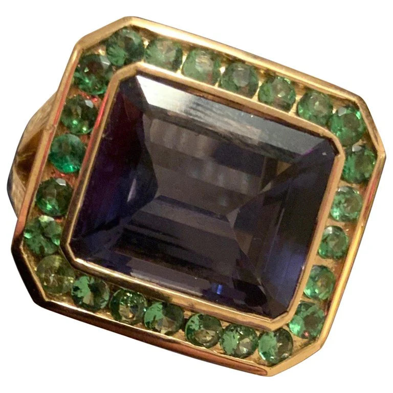 Blue Topaz Emerald Cut Ring