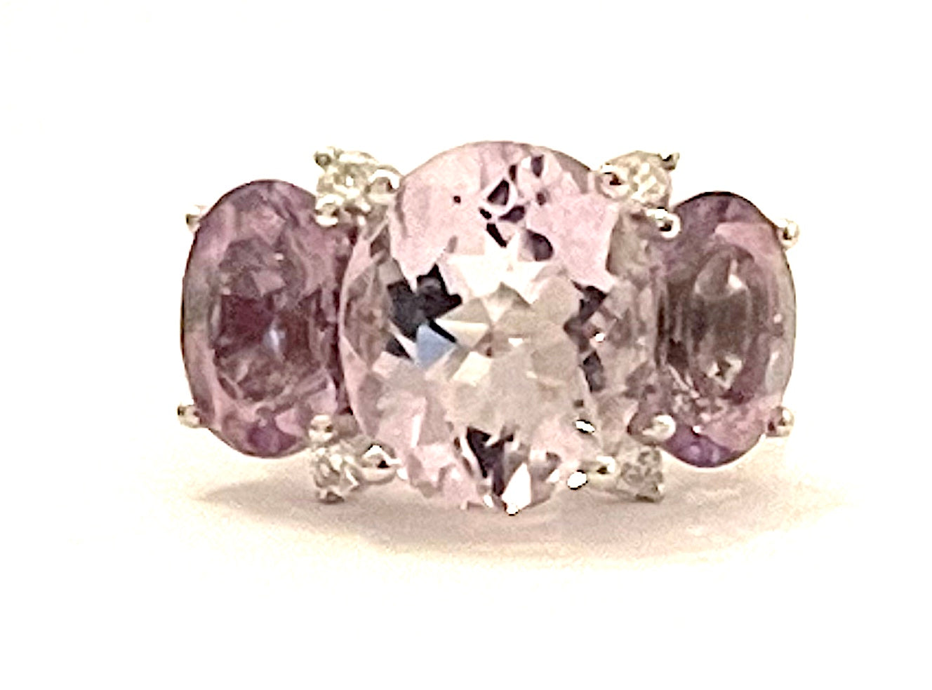 Small GUM DROP™ Ring with Blue Topaz and Peridot and Diamonds