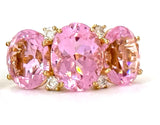 Extra Large GUM DROP™ Ring with Pink Topaz and Diamonds