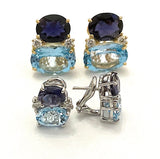 Large GUM DROP™Earrings with Two-Toned Amethyst and Diamonds