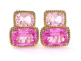 Mini GUM DROP™ Earrings with Pink Topaz and Diamonds