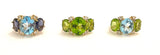 Medium GUM DROP™ Ring with Blue Topaz and Peridot and Diamonds