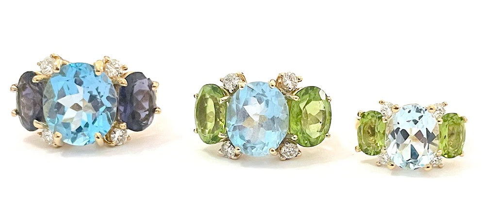 18kt Yellow Gold Sand Dollar Earrings with Peridot and Diamonds