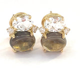 Large GUM DROP™ Earrings with Citrine and Pink Topaz and Diamonds