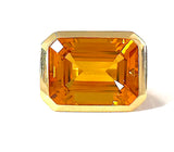Citrine Emerald Cut Ring