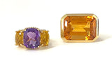Citrine Emerald Cut Ring