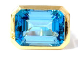 Citrine Emerald Cut Ring
