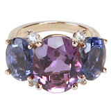 Medium GUM DROP™ Ring with Amethyst and Iolite and Diamonds