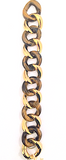 Elegant Alternating Yellow Gold Twist and White Jade Link Bracelet
