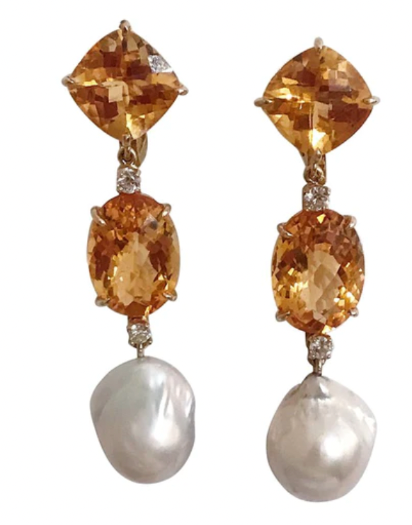 18Karat Medium GUM DROP™ Earrings with Pearls and Diamonds