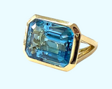 Citrine Emerald Cut Ring