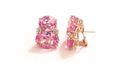 Large GUM DROP™ Earrings with Pearls and Pink Topaz and Diamonds