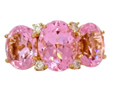 Extra Large GUM DROP™ Ring with Pink Topaz and Diamonds