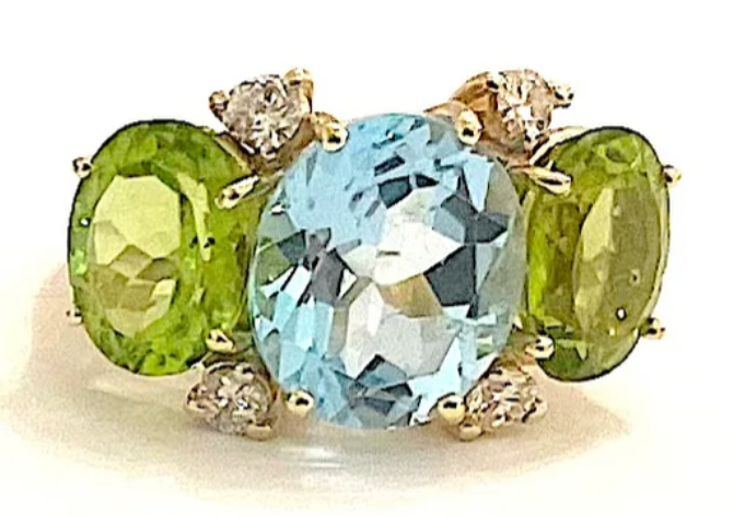 Medium GUM DROP™ Ring with Pink and Rock Crystal