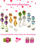 Medium GUM DROP™ Earrings with Deep Citrine and Pink Topaz and Diamonds