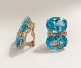 Grande GUM DROP™ earrings With Blue Topaz and Diamonds