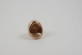 Rose Gold Dome Ring with Diamonds