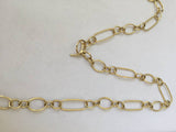 36 Inch Gold Paper Clip Link Necklace