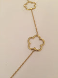 18kt Yellow Gold Clover Necklace