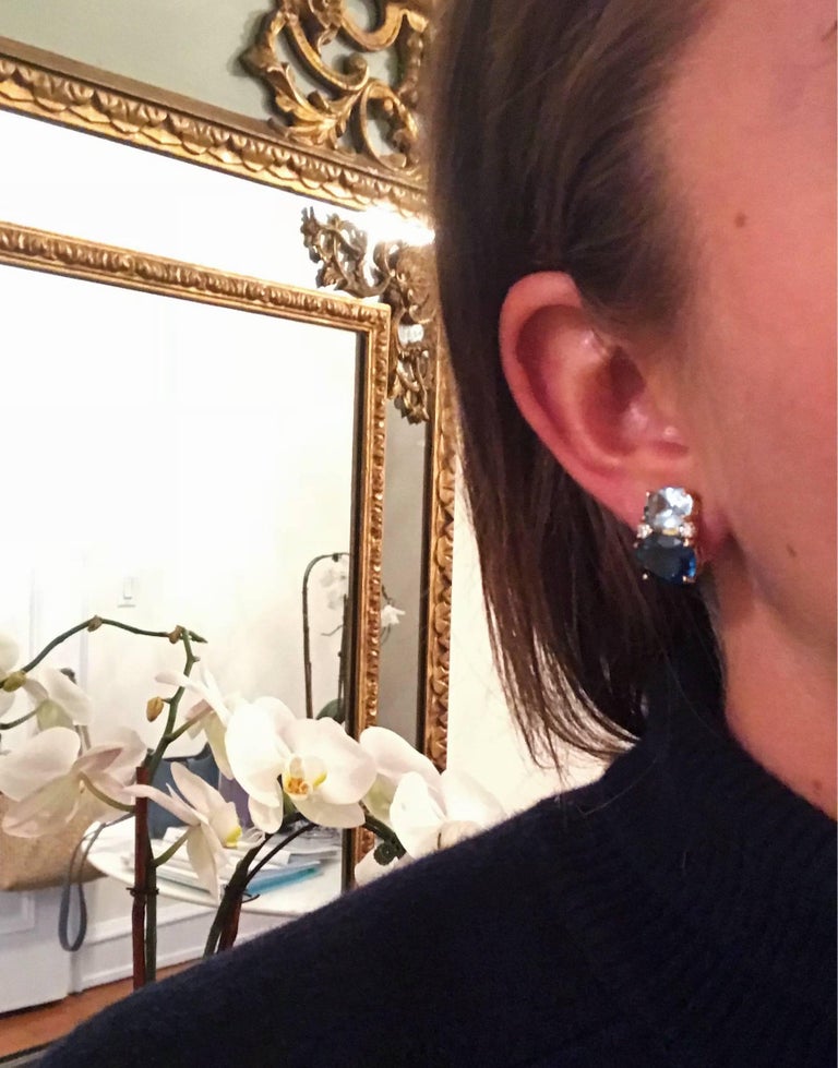 Medium GUM DROP™ Earrings with Peridot and Pink Topaz and Diamonds