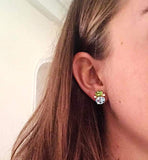 Mini GUM DROP™ Earrings with Amethyst and Iolite and Diamonds