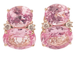 Large GUM DROP™ Earrings with Citrine and Pink Topaz and Diamonds