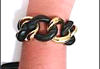18kt Malachite and Gold Link Bracelet