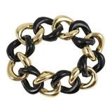 18kt Malachite and Gold Link Bracelet