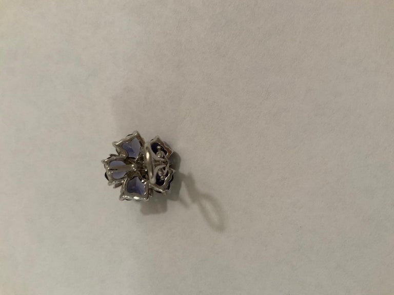 Blue Topaz Diamond Mini Sand Dollar Earrings