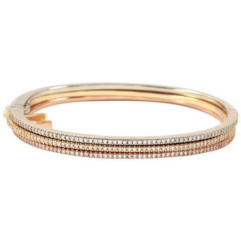 18kt Gold Bangles with Diamonds