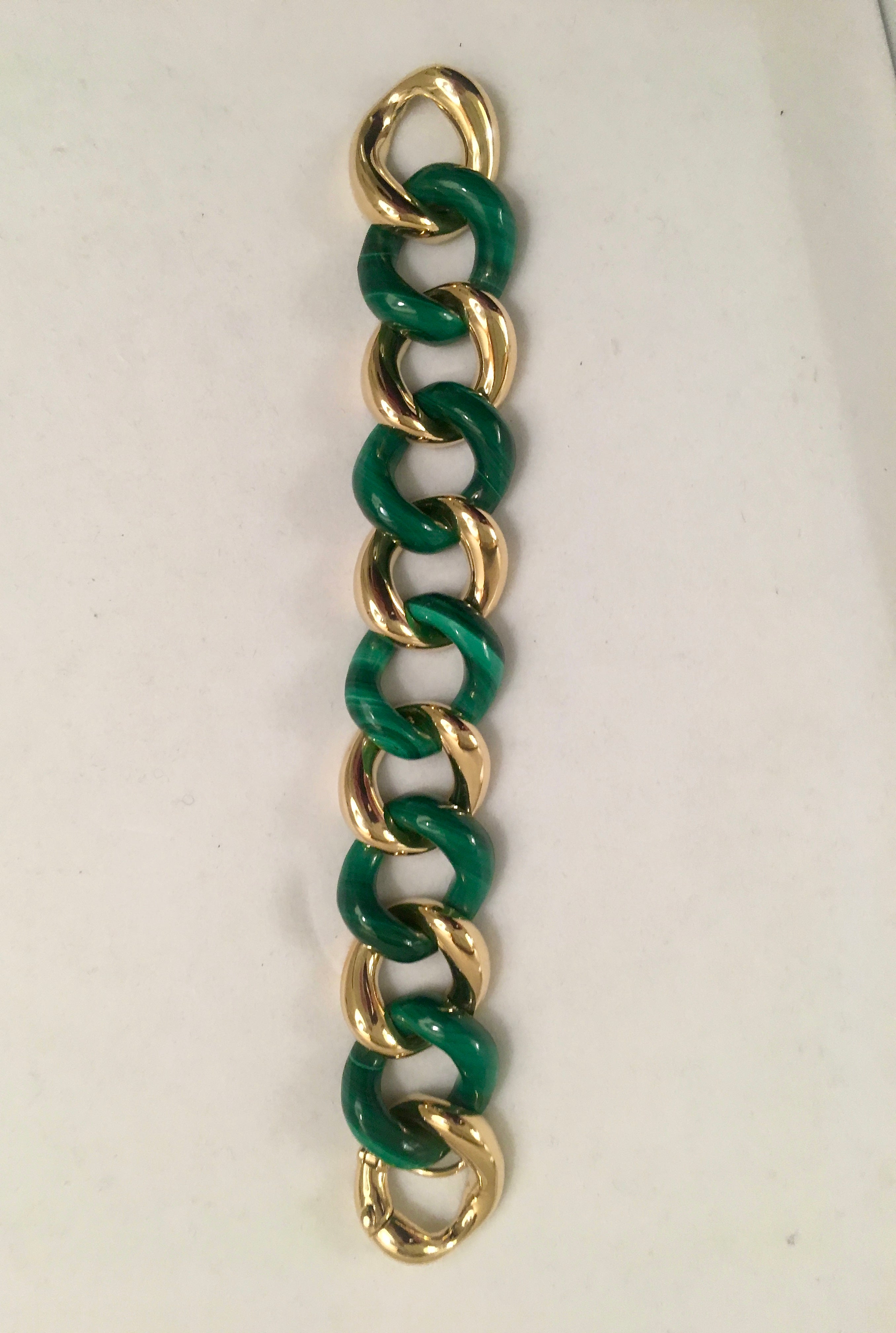 18kt Ebony Wood and Gold Link Bracelet