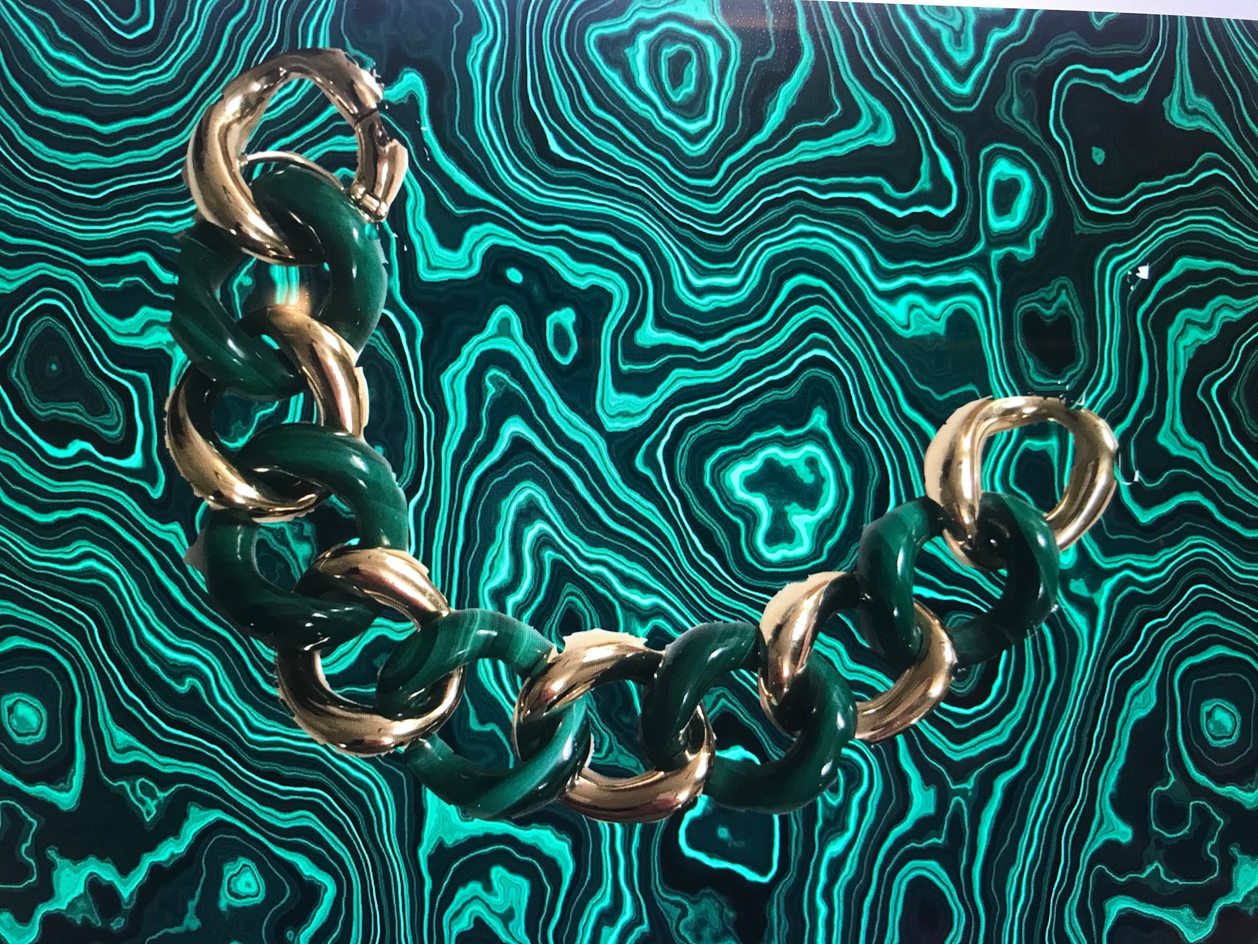 Elegant Alternating Yellow Gold and Ebony Wood Curved Link Bracelet